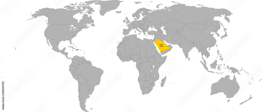Fototapeta premium Saudi Arabia Vector Map