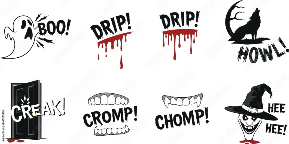 Fototapeta premium Spooky Halloween sound effects and images ready for any terrifying project