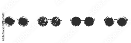 Stylish round sunglasses in black.