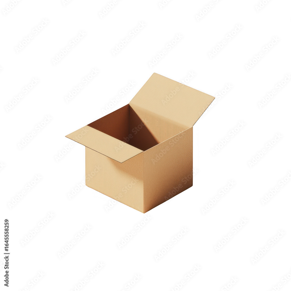 Open cardboard box isolated on transparent background Open cardboard box isolated on transparent background