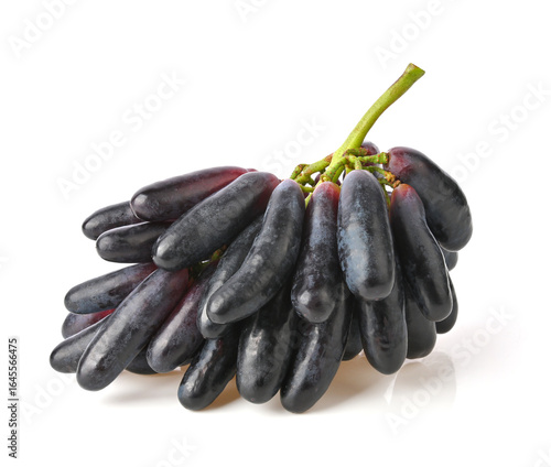 Sweet black sapphire grapes isolated on a white background