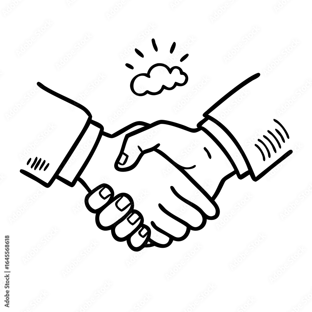 Fototapeta premium handshake vector format