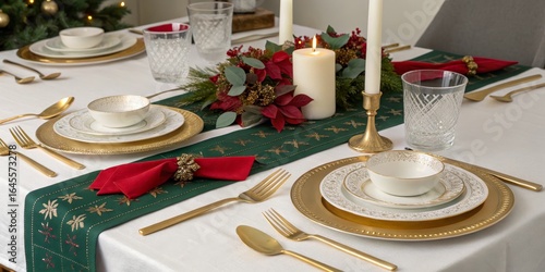Elegant Christmas Table Set...