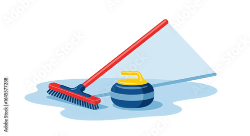 Curling Broom and Stone Ice Cleaning Equipment for Winter Sports