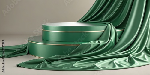 Green Two-Tiered Cylindrica...