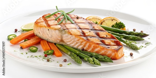 Grilled Salmon with Asparag...