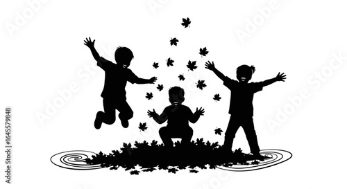 joyful children playing in autumn leaves a perfect image for websites blogs and designs needing a cheerful seasonal touch