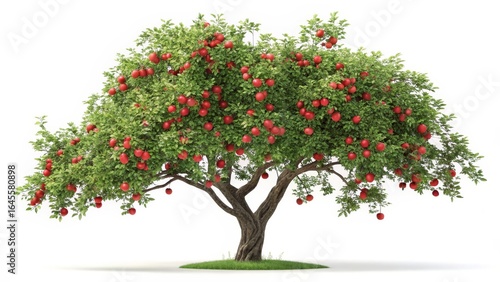 Lush Apple Tree 3D Render, ...