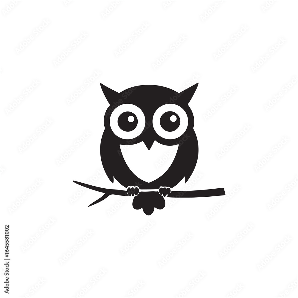 Obraz premium Owl Silhouette on Branch