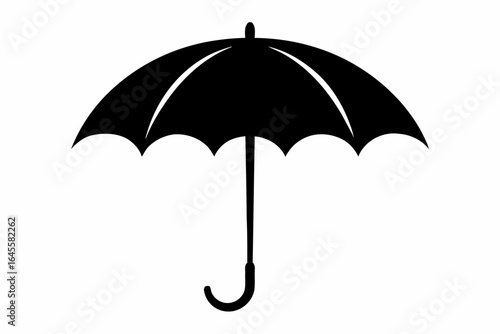 Simple black umbrella silhouette.
