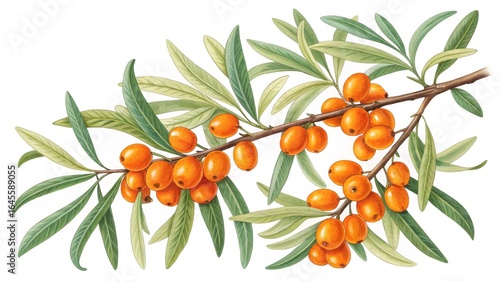Sea Buckthorn Branch Waterc...