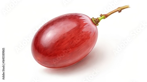Single Red Grape Close-up S...