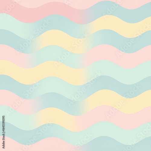 seamless pattern with colorful pastel waves