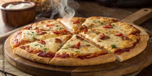 Steaming Hot Cheese Pizza 8...