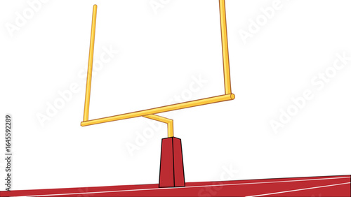 American Football Goalpost on Field.