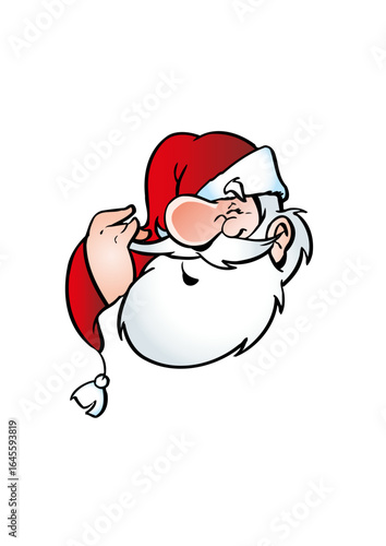 Smiling Santa Claus (Father Christmas) with a big white beard