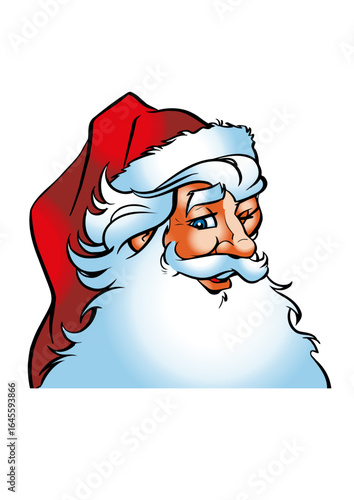Santa Claus (Father Christmas) is winking