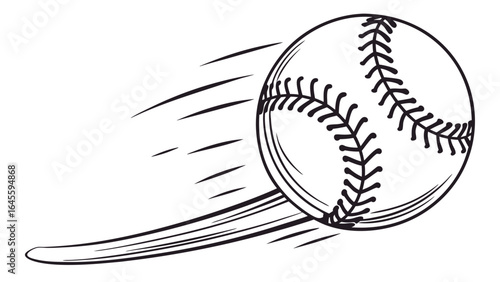 FastMoving Baseball in Motion.