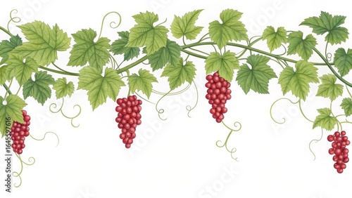 Watercolor Grapevine Border...