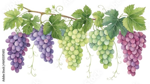 Watercolor Grapevine Compos...