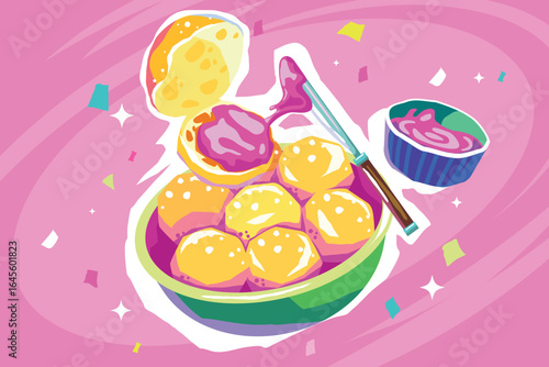 Hand Drawn Flat Traditional Latin American Food and Culinary Culture