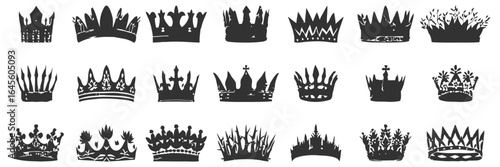 Many different crown silhouettes.