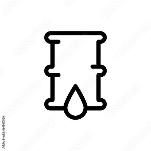 Oil barrel icon, dripping oil.
