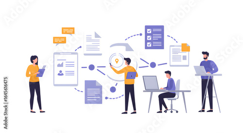 Digital Workflow and Business Process Management with Collaborating Team