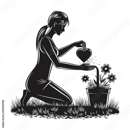 vector illustration of a yoga