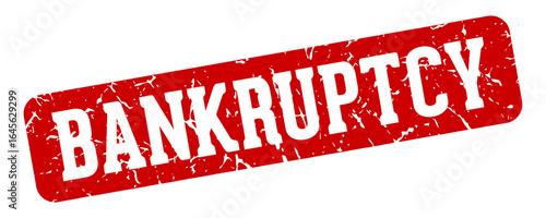 bankruptcy rectangular sign. bankruptcy stamp