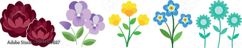 Elegant Bloom Clipart Set
