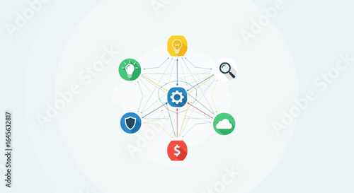 Abstract Depiction Of Interconnected Processes And Systemic Relationships