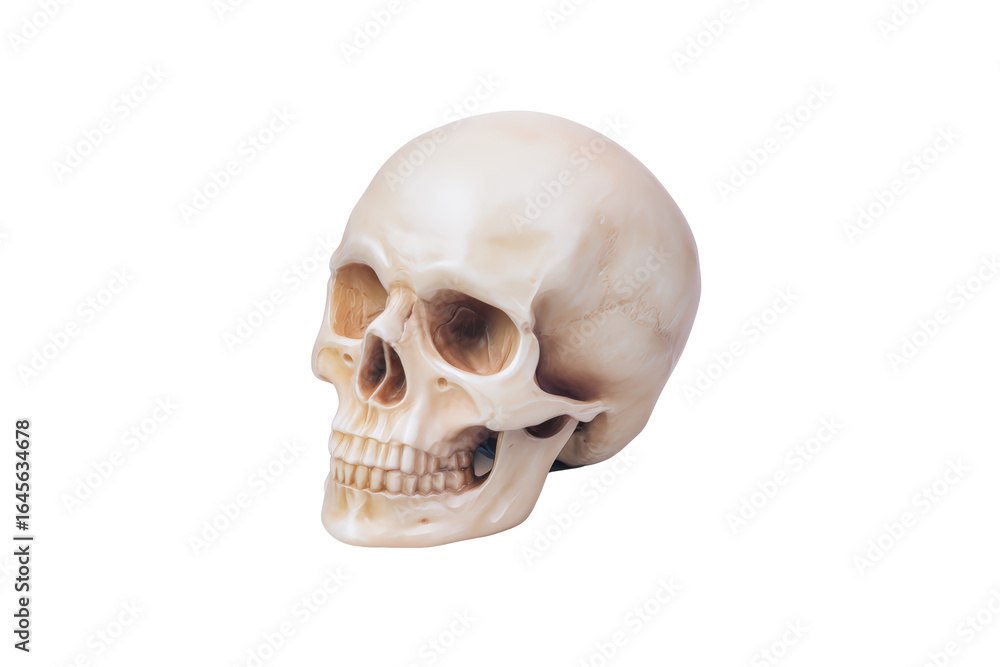 Obraz premium Human skull isolated on transparent background