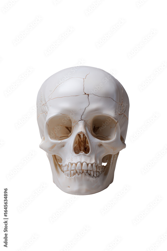 Obraz premium Human skull isolated on transparent background