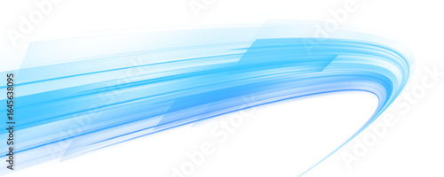 Digital image of light rays, striped lines on a blue light background. Design element for visualizing air or water flow. Light, light garland PNG.	
