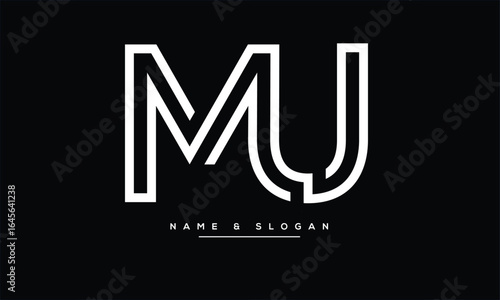 MU, UM, M, U Abstract Letters Logo Monogram