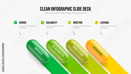 Enterprise Proposal 4 Option Diagram Frame Layout. Modern Growth Slideshow Design Vector Illustration. Creative Introduction Four Element Infographic Slide Template.