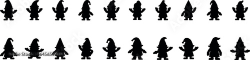 Stylized Shanta character silhouette isolated on transparent background