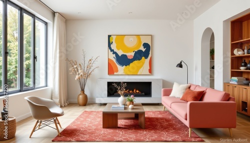 using color contrast in modern design adds layers to simplicity by pairing soft neutrals with bold saturated hues that enliven spaces and create dynamic yet harmonious compositions in minimalist setti