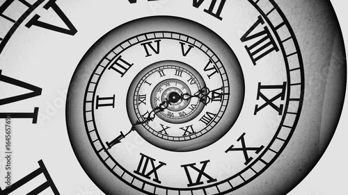 Spiral Clock Illusion Time's Endless Journey