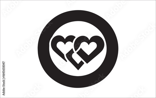  Heart Love Icon Romantic Symbol Silhouette for Valentine and Wedding Designs