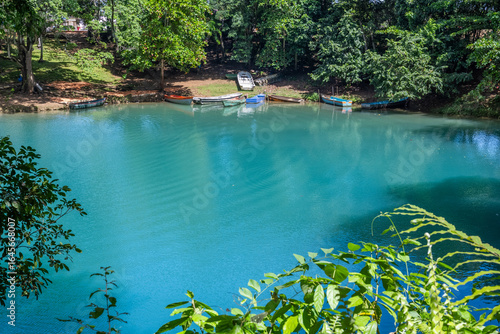 Fototapeta Naklejka Na Ścianę i Meble -  sunny day cristal lagoon dominican republic