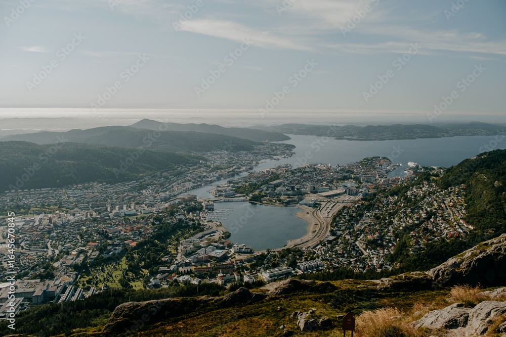 Fototapeta premium Bergen from above