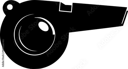 Whistle Outline SVG Vector Black and White Illustration
