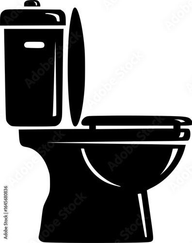 Toilet Vector Icon Black Outline
