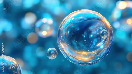 Wallpaper Mural Abstract spheres in a blue background Torontodigital.ca