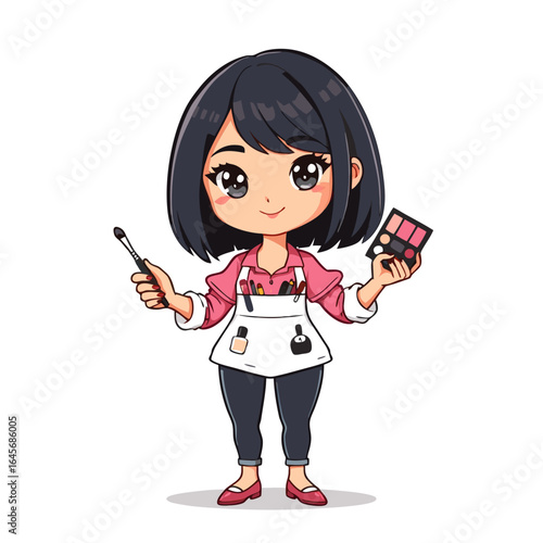 Vector of a make up artist 