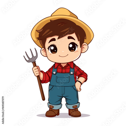 Vector of a farmer 