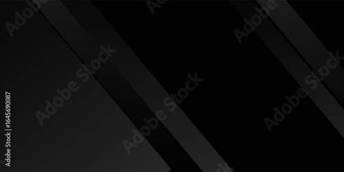 Black abstract background. Elegant dark diagonal shape elements.