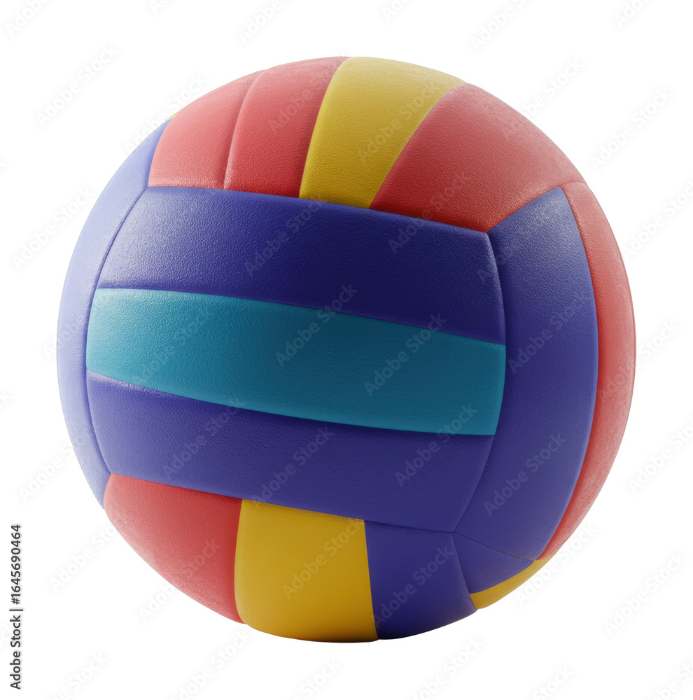 Fototapeta premium Exciting volleyball game beach court sports sunny environment competition spirit. Cut out png
